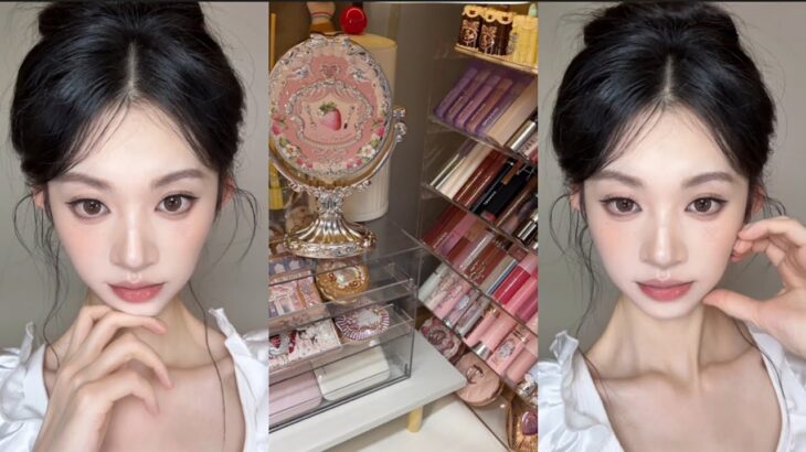 ASMR MAKEUP AND SKINCARE TUTORIAL 🎀 ORGANIZING VANITY 🪄