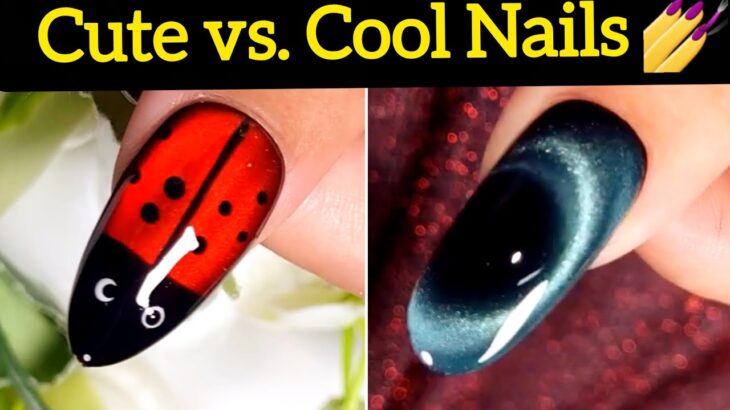 Cute vs. Cool Nails 💅 | Easy Nail Art Tutorial for Beginners | Ladybug & Cat Eye Nail Designs 2025