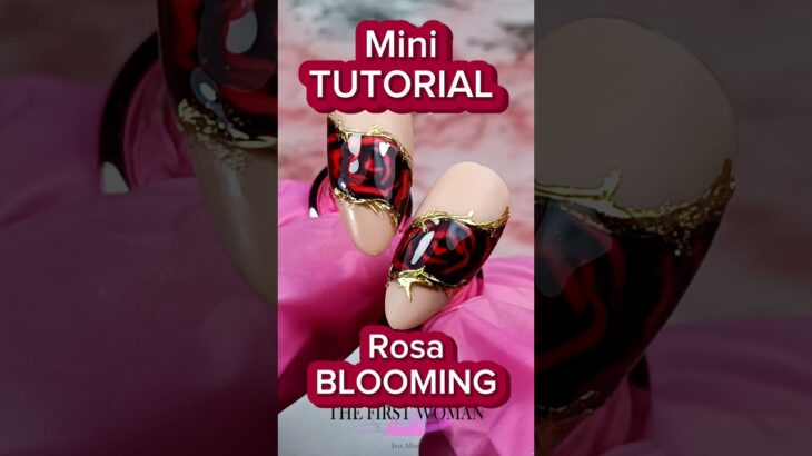 TUTORIAL para ROSA🌹💅🏻 Realista con gel BLOOMING ✨ #nailart #nails #uñas #manicure
