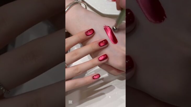 Cute & Easy Nail Art design | Tipioria Shorts | cherry red 🍒 nail paint #nailart #nailartideas