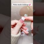 pink gel nail sticker challenge 💕 #gelnailsticker #nails #nailgelart #nailstickers #shorts