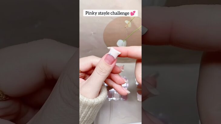 pink gel nail sticker challenge 💕 #gelnailsticker #nails #nailgelart #nailstickers #shorts