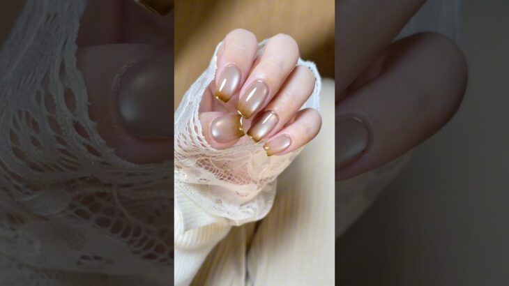 PR_Natural Trend うるうる秋感グラデネイル🫖🤎 #PR #マグネットネイル #セルフネイル