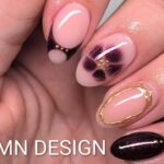 AUTUMN/FALL DESIGN🍁 BURGUNDY NAIL ART WITH BORNPRETTY 5D GEL