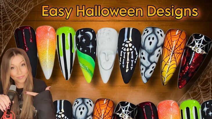 👻 Halloween Nail Art Compilation | Easy Nails Design | Ghost Cobweb Blood Candy Corn Chrome Ombre