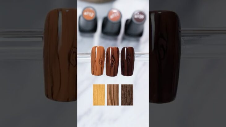 🍂 Woodgrain nails for fall 🍁