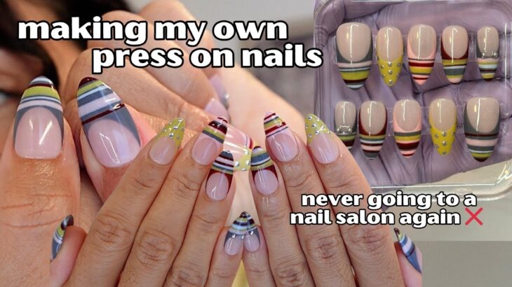 BE YOUR OWN NAIL TECH! How To Make Your Own Press On Nails *beginner friendly nail design*