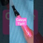 Cateye polish under jelly polygel creates really cool effects! #nails #nailart #naildesign #gelnails
