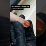 Cute & Easy Nail Art design | Tipioria Shorts | Orange or Brown? Nail paint #nailart #nailartideas