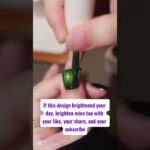 Cute & Easy Nail Art design | Tipioria Shorts | green nail pant #nailart #nailartideas #diamondnails