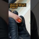 Cute & Easy Nail Art design | Tipioria Shorts | orange brown nail paint #nailart #nailartideas
