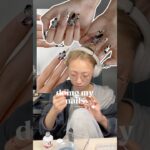 DOING MY NAILS #naildesigns #nailsathome #diynails #gelxnails #selfnails #nailinspo #nailart #nails