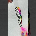 Mesmerizing Crackle Nail Design with Neon Pigments and Silicone Stamper #lisafrank #nails