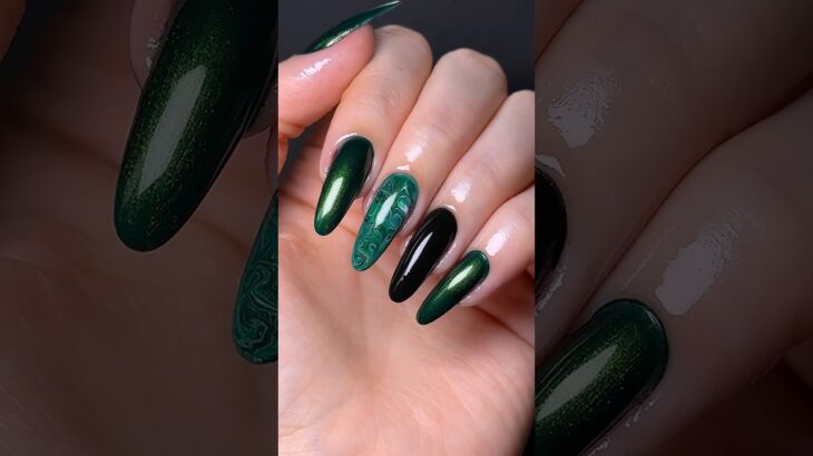 Slytherin Nails #shorts #nails #nail #unhas #unha #naildesign #nailinspo #nailpolish