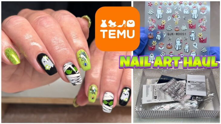 Temu Nail Art Haul /Halloween Nails