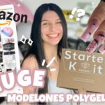 Trying a HUGE Modelones Polygel Nail Starter Kit from AMAZON | 40+ Items | Beginner Polygel Kit
