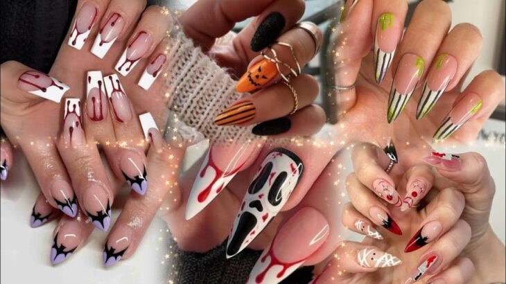 Halloween nail art 💅 #halloweennaildesign
