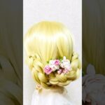 簡単ヘアアレンジ 成人式モテモテ！おさげからまとめ髪シニヨンへ  Party Style Hair #簡単ヘアアレンジ #成人式ヘア #成人式前撮り #shorts #short