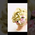 簡単ヘアアレンジ 成人式まとめ髪 Party Hairstyle Curl Twist Updo【Updo Lover】#簡単ヘアアレンジ #成人式ヘア #成人式前撮り #shorts #short