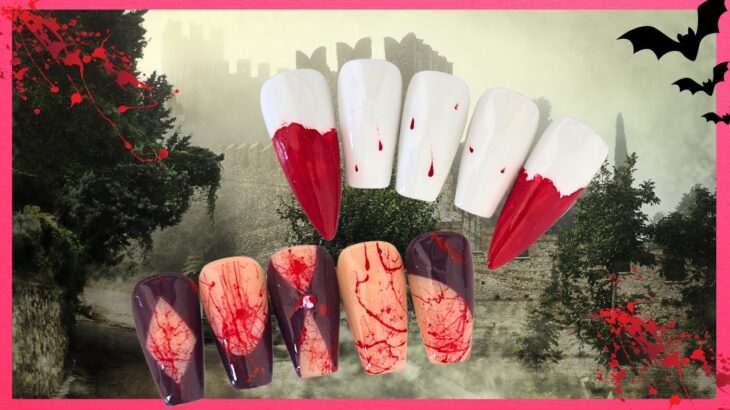 Dual Vampire Nail Art Tutorial 🧛‍♀️ | Spooky Nails for Beginners 💅
