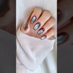 PR_Natural Trend🧸🫐ブルー&ブラウンでトレンド配色ネイル🤎 #PR #マグネットネイル #セルフネイル