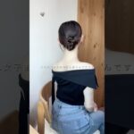 暑い日にぴったりのカチモリヘア🫶🏻✨見た目の５倍簡単なので暑い日にやって欲しい🥹🫶🏻#ヘアアレンジ #モテ髪 #カチモリヘア #カチモリ  #簡単ヘア #まとめ髪