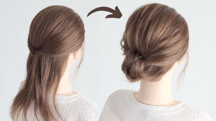 [ヘアアレンジ ミディアム] 2分で作れる簡単ヘアアレンジ / [Medium Hairstyle] Easy Hairstyle You Can Make in 2 Minutes