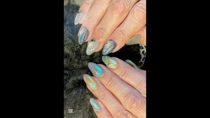 #休日の過ごし方 #11月ネイル #マーメイド #mermaidnails #Novembernails #magnetnails #マグネイル #可愛い