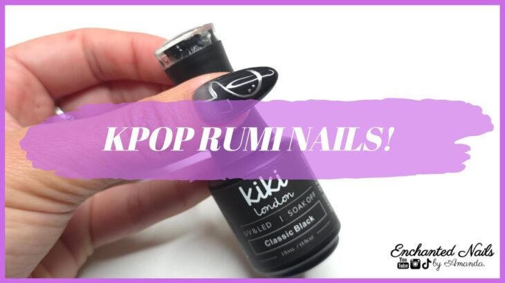 KPOP DEMON HUNTER RUMI NAIL TUTORIAL! 🖤