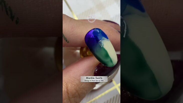 🌊 Marbled Nail Art with Gels & Art Inks | Custom Press-On Nails 💅✨