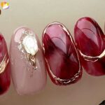 ブルーミングジェルで簡単♡赤べっ甲ネイル💅🍂
