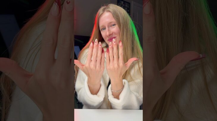 Nail challenge result ❤️ #gelnails #naildesign #nailart #heartnails #cutenailset #nailchallenge