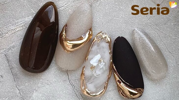 大人のホワイトブラウンネイル🤎🤍✨