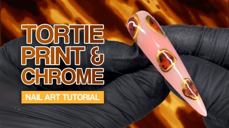 Tortoiseshell & Chrome Nails ✨ | Chic Nude Nail Art Tutorial