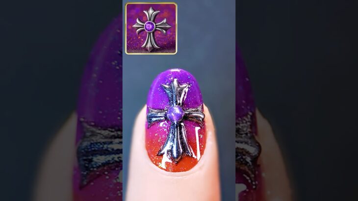 【10月 ハロウィンネイル】#ネイル #宝石ネイル #ネイルデザイン #ハロウィンネイル #クロスネイル