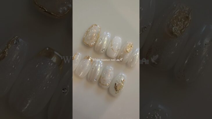 【100均ジェル使用】ホワイトニュアンスnailのやり方🕊️⛪️♡#ニュアンスネイル#ホワイトネイル#セルフネイル#nailart#美甲