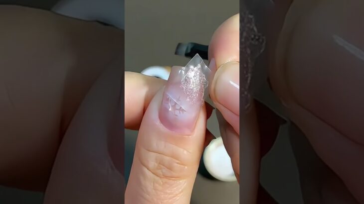 ❄️ Snowflake Cat-Eye Short Nails Tutorial 💅✨