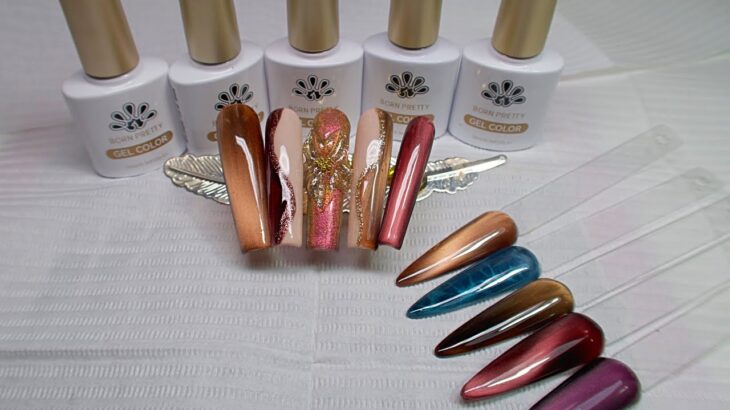 @bornprettyofficial CAT EYE GEL COLLECTION | NAILS AT HOME | NAIL INSPO | 3D JELLY FLOWER #nailart