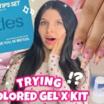 Trying Beetles Pre-Colored Full Cover Nail Tip & Glue Gel Kit from Amazon | Easy Gel X Nail Tutorial