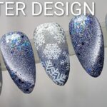 WINTER GEL NAIL DESIGN! CAT EYE OMBRE & LOOSE GLITTER APPLICATION