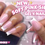 Trying BTArtBox NEW Glitter Pink Base Gelx Nails 🎀💗 | PRO Nail Prep For Long Lasting Nails | Gel X