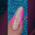 💅 Easy Gold/Pink #Nails #shorts #nailart #naildesign #nailstyle