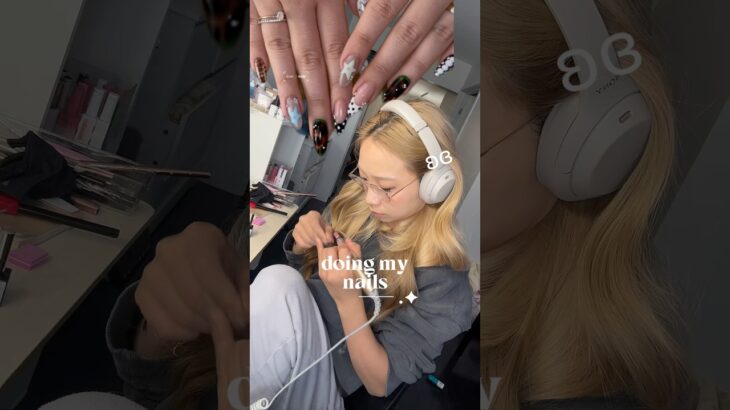 nails at night #nailsathome #nails #nailart #naildesigns #gelxnails #nailinspo #nailtutorial #gelx