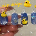 🐤ネイルチップデザイン🐤/アヒルのパーツをメインにデザイン⭐️