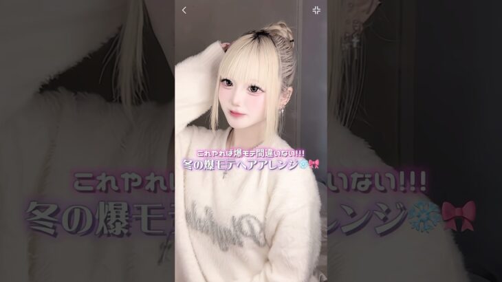 冬の爆モテ間違いないヘアアレンジ❄️🎀本当にモテるのかどうかは置いておいてとりあえずみくが好きなヘアアレンジだからみんな保存して全部やって！！#ヘアアレンジ#モテる髪型#簡単ヘアアレンジ