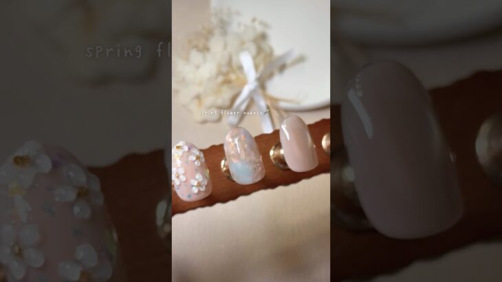 春きた🌸ぷくぷくお花ネイルデザイン🌸#ジェルネイル #セルフネイル #ネイル #nails #nailart