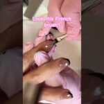 Check out this French nail brush 🥰 #selfnails #nails #shiningnails #gelnaildesign #nailart #shorts
