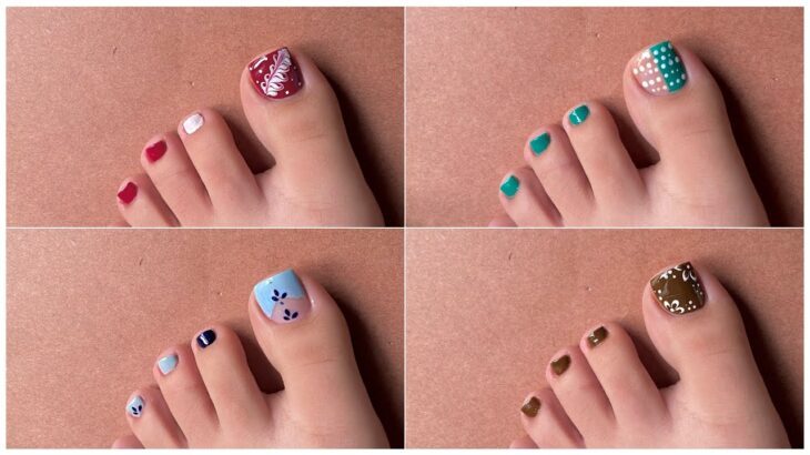4 Easy toe nail art designs ideas || New nail art for beginners 2026