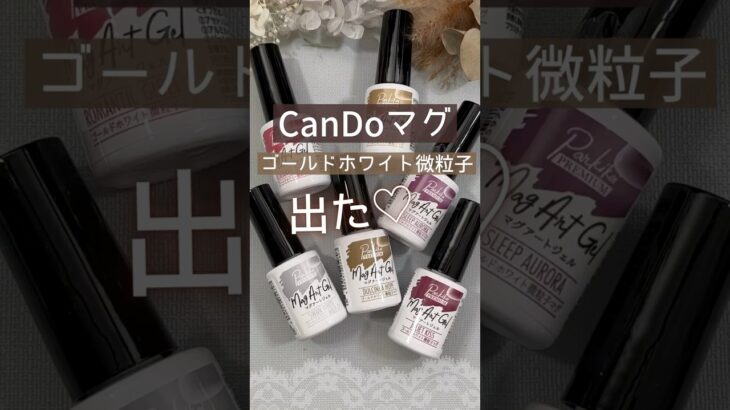 【新色♡】キャンドゥマグネットジェル！ゴールドホワイト微粒子出た！全６色の色見本！ #マグネットネイル #100均ネイル #キャンドゥジェルネイル