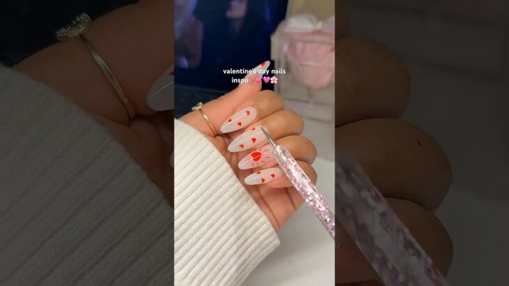 lets do my nails for valentine’s day💅🏽🩷 #nails #pinterest #nailinspo #diy